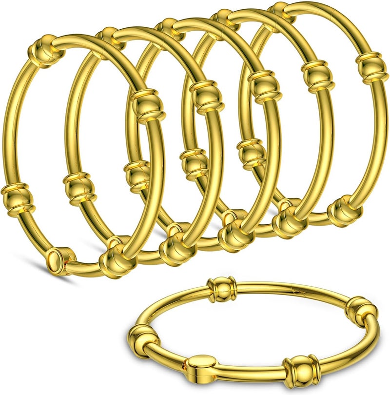 SSTOOHL Gold Shower Curtain Hooks, 12 Pcs Rust Proof Metal Curtain Rings, Oval Snap Shower Rings for Curtain, Glide Smoothly for Bathroom Shower Rod, Zinc Alloy - Image 1